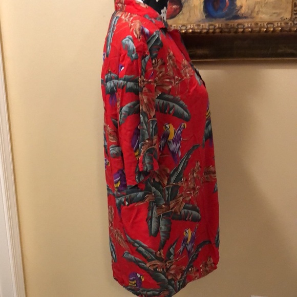 Paradise Found Hawaii Classic button-down tropical short sleeve, front pocket - Picture 4 of 12